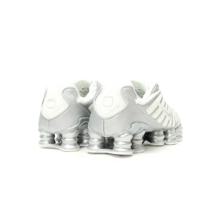 Nike Shox TLX “white silver” Men's and women's sports shoes