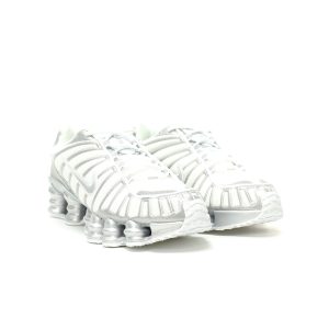 Nike Shox TLX “white silver” Men's and women's sports shoes