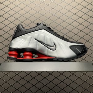 Nike Shox R4 Retro Men's & Women's Shoes - Silver Black Red Colorway