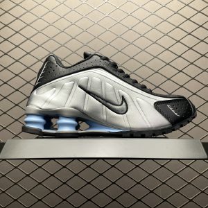 Buy online 2025 Nike Shox R4 Retro “silver black blue” men's and women's shoes