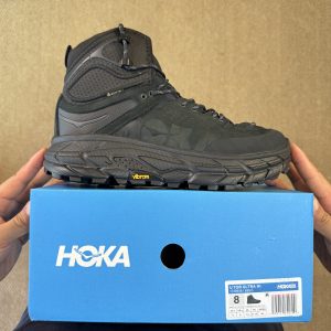 ​​HOKA ONE ONE Men's Tor Ultra High Black Hiking Boots – Waterproof, Lightweight Outdoor Trail Running Shoes​​