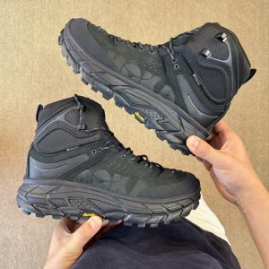 ​​HOKA ONE ONE Men's Tor Ultra High Black Hiking Boots – Waterproof, Lightweight Outdoor Trail Running Shoes​​