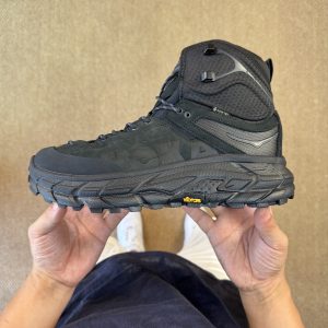 ​​HOKA ONE ONE Men's Tor Ultra High Black Hiking Boots – Waterproof, Lightweight Outdoor Trail Running Shoes​​