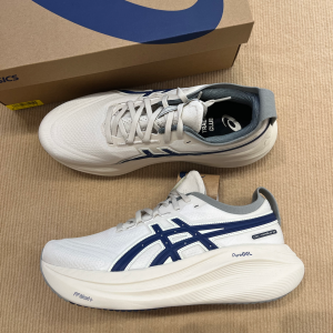 ​​ASICS GEL-NIMBUS 27 ATC Beige Blue Unisex Running Shoes – Ultra Lightweight & On Sale​​