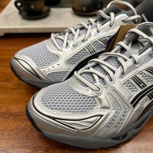 ASICS Gel Kayano 14 Silver/Black Men's & Women's Cushioned Running Shoes - Lightweight & Stable for Daily Training & Casual Wear