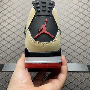 Nike Air Jordan 4 Beige Black Men's & Women's Mid-Cut Retro Basketball Shoes - Classic Style & Premium Comfort for Streetwear & Courts