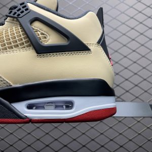 Nike Air Jordan 4 Beige Black Men's & Women's Mid-Cut Retro Basketball Shoes - Classic Style & Premium Comfort for Streetwear & Courts