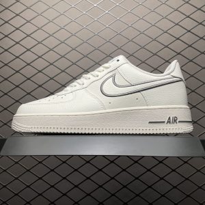 Nike Air Force 1’07 Low Leather White Grey Men's & Women's Classic Low-Top Sneakers - Casual & Stylish for Daily Wear