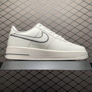 Nike Air Force 1’07 Low Leather White Grey Men's & Women's Classic Low-Top Sneakers - Casual & Stylish for Daily Wear